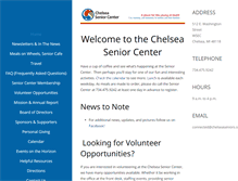 Tablet Screenshot of chelseaseniors.org